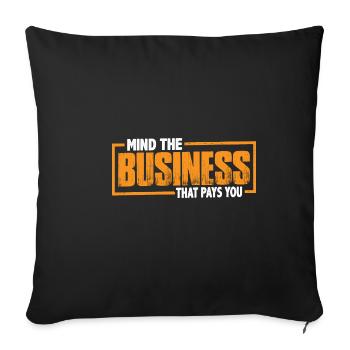 Attention à l’entreprise qui vous paie 40 - Housse de coussin décorative 45 x 45 cm - noir - Devant