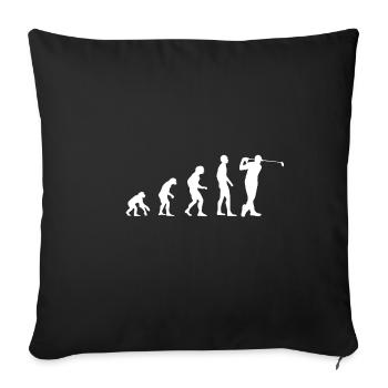 Evolution - Golfers - Golf - Sports - Gift Idea - Sofa pillowcase 17,3'' x 17,3'' (45 x 45 cm) - black - Front