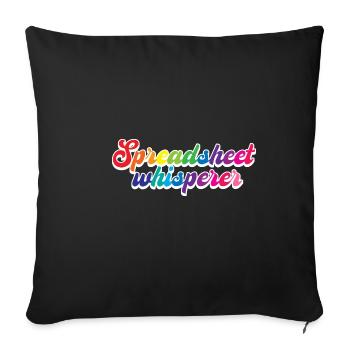 Spreadsheet Whisperer - Sofakissenbezug 45 x 45 cm - Schwarz - Vorne