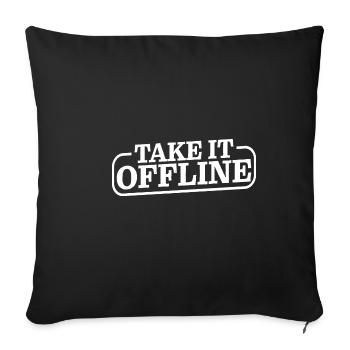 Mettez-le hors ligne 2 - Housse de coussin décorative 45 x 45 cm - noir - Devant