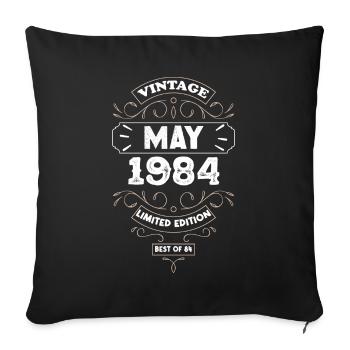The Legends were born in May 1984 40th Birthday - Sofa pillowcase 17,3'' x 17,3'' (45 x 45 cm) - black - Front