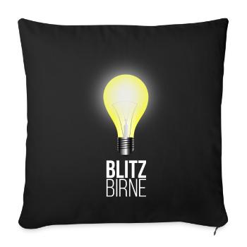 Flash bulb - Sofa pillowcase 17,3'' x 17,3'' (45 x 45 cm) - black - Front