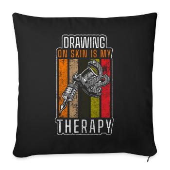 Tatoueur Body Art Profession Art - Housse de coussin décorative 45 x 45 cm - noir - Devant