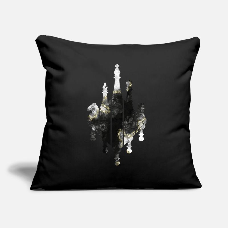 JEU D’ÉCHECS ÉCHIQUIER ÉCHECS Housse de coussin décorative 45 x 45 cm