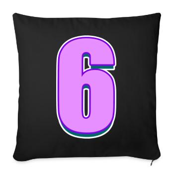 6 - Housse de coussin décorative 45 x 45 cm - noir - Devant