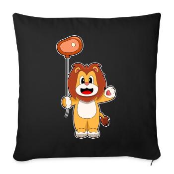 Ballon Lion - Housse de coussin décorative 45 x 45 cm - noir - Devant