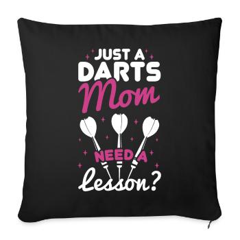Darter Mom - Avez-vous besoin d’une leçon - Housse de coussin décorative 45 x 45 cm - noir - Devant
