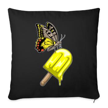 Popsicles papillon - Housse de coussin décorative 45 x 45 cm - noir - Devant