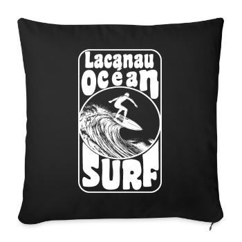 LACANAU - Sofa pillowcase 17,3'' x 17,3'' (45 x 45 cm) - black - Front