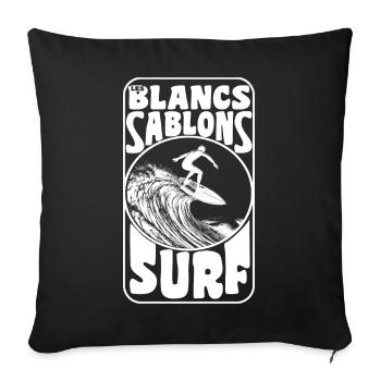Les blancs sablons - Housse de coussin décorative 45 x 45 cm - noir - Devant