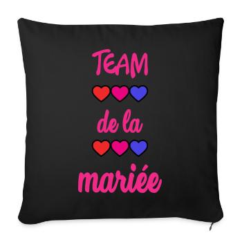 EVJF. MARIEE. TEAM. TEAM MARIEE. FUTURE MARIEE - Housse de coussin décorative 45 x 45 cm - noir - Devant