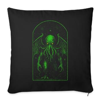 Cthulhu et le cosmos infini - Housse de coussin décorative 45 x 45 cm - noir - Devant