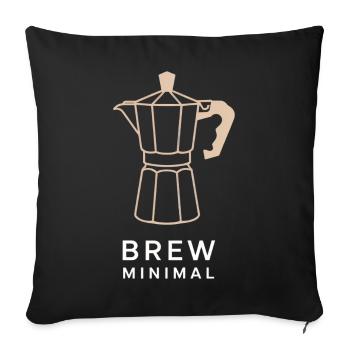Café Minimal - Housse de coussin décorative 45 x 45 cm - noir - Devant