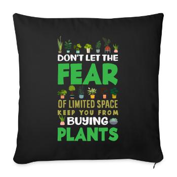 Garden & Plant Lovers Gifts - Sofa pillowcase 17,3'' x 17,3'' (45 x 45 cm) - black - Front