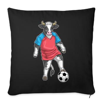 Cow Soccer Player Soccer Sports - Sofa pillowcase 17,3'' x 17,3'' (45 x 45 cm) - black - Front