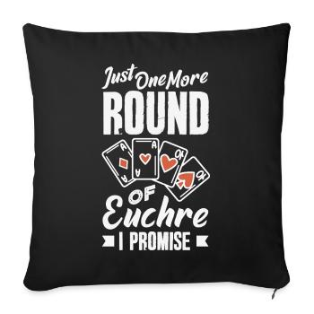 Encore un tour d’Euchre - Housse de coussin décorative 45 x 45 cm - noir - Devant