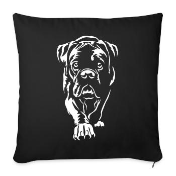 Boxer "Black Edition" - Sofakissenbezug 45 x 45 cm - Schwarz - Vorne