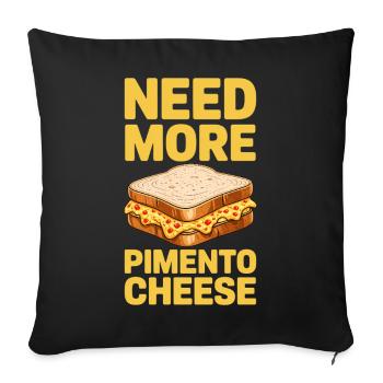Sandwichs au fromage piment piment de la Jamaise Fromage Cadeaux - Housse de coussin décorative 45 x 45 cm - noir - Devant