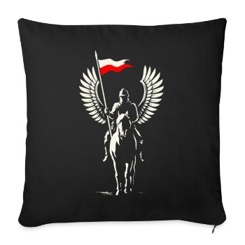 Cavalier Husaria Minimal - Housse de coussin décorative 45 x 45 cm - noir - Devant