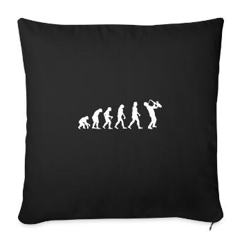 Evolution Saxophon Musiker Saxofon Geschenkidee - Sofakissenbezug 45 x 45 cm - Schwarz - Vorne