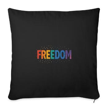LIBERTÉ - Housse de coussin décorative 45 x 45 cm - noir - Devant
