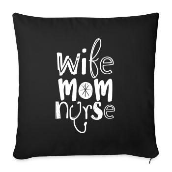 Infirmier - Housse de coussin décorative 45 x 45 cm - noir - Devant