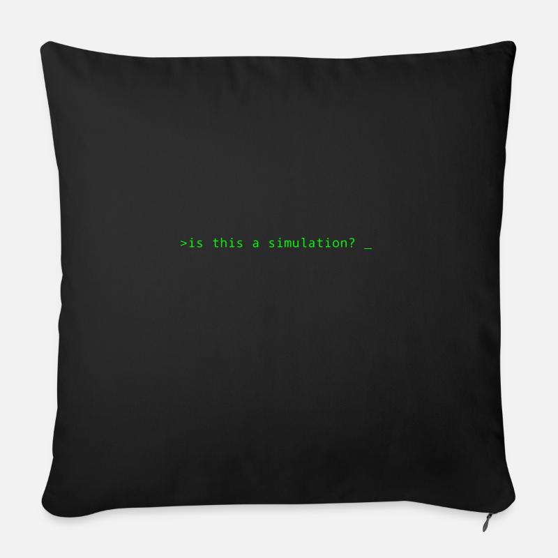 Simulation Programming Informatic Geschenk Spruch - Sofakissenbezug 45 x 45 cm - Schwarz