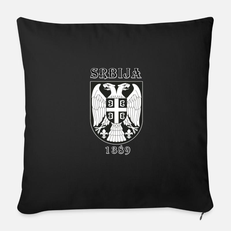 srbija - Sofakissenbezug 45 x 45 cm - Schwarz