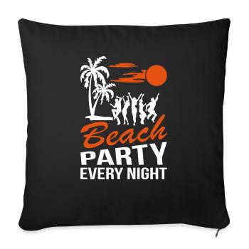 Soirée sur la plage - Housse de coussin décorative 45 x 45 cm - noir - Devant