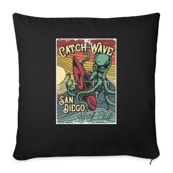 surfing - Sofa pillowcase 17,3'' x 17,3'' (45 x 45 cm) - black - Front