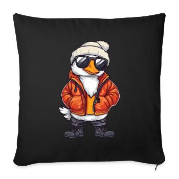 Gans Cool Comic - Sofakissenbezug 45 x 45 cm - Schwarz - Vorne