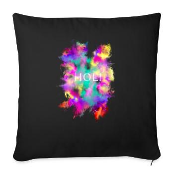 Holi Festival - Sofa pillowcase 17,3'' x 17,3'' (45 x 45 cm) - black - Front
