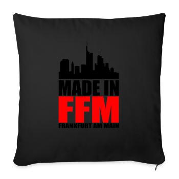 Made in Frankfurt - Sofa pillowcase 17,3'' x 17,3'' (45 x 45 cm) - black - Front