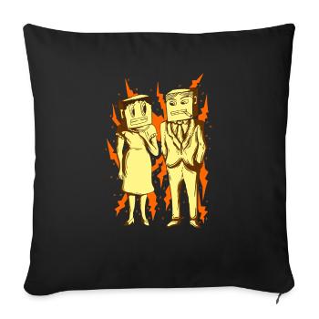 Paper Bag Face Mask - Sofa pillowcase 17,3'' x 17,3'' (45 x 45 cm) - black - Front