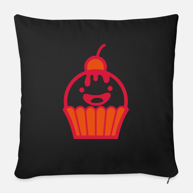 muffin - Sofa pillowcase 17,3'' x 17,3'' (45 x 45 cm) - black