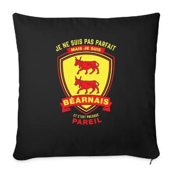 Béarnais Parfait - Housse de coussin décorative 45 x 45 cm - noir - Devant