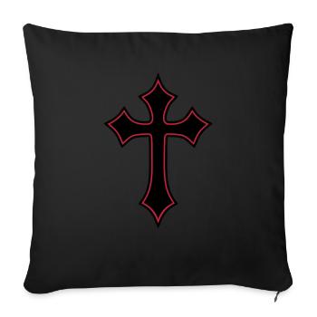 Gothic Cross__V004 - Sofa pillowcase 17,3'' x 17,3'' (45 x 45 cm) - black - Front