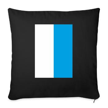 white blue Bavaria flag gift idea - Sofa pillowcase 17,3'' x 17,3'' (45 x 45 cm) - black - Front
