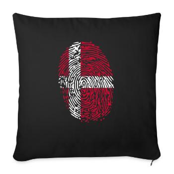 Denmark It's In My DNA Danish Dane Dansk Holiday - Sofa pillowcase 17,3'' x 17,3'' (45 x 45 cm) - black - Front