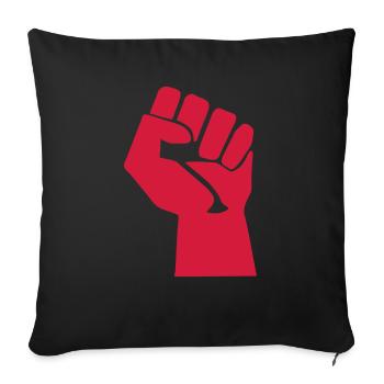 fist revolution symbol vintage sign fun fist - Sofa pillowcase 17,3'' x 17,3'' (45 x 45 cm) - black - Front