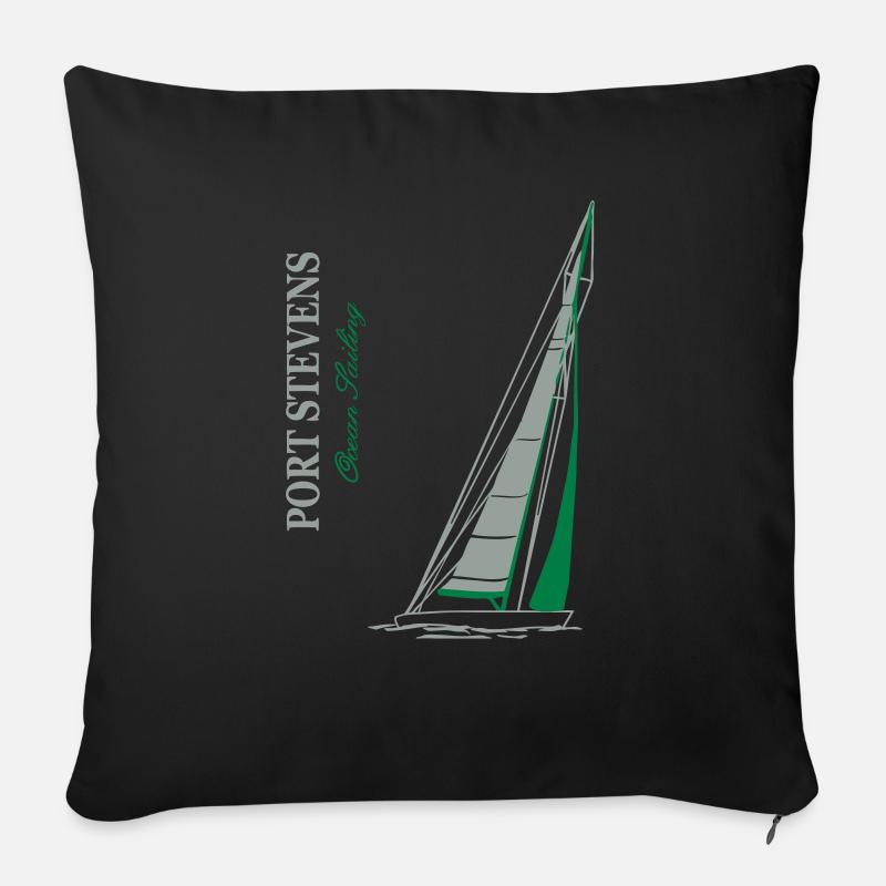 Ocean Sailing Maritim - Sofakissenbezug 45 x 45 cm - Schwarz
