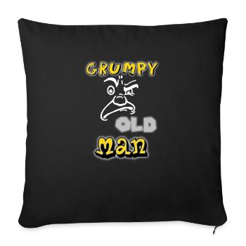 grumpy old man - Sofakissenbezug 45 x 45 cm - Schwarz - Vorne