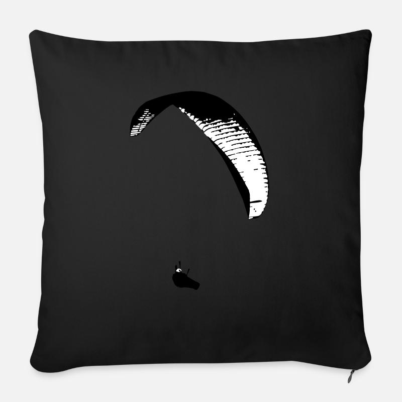 Gleitschirm - Sofakissenbezug 45 x 45 cm - Schwarz