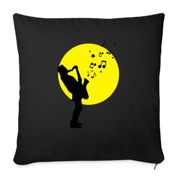 Musik - Musiker Jazz - Sofakissenbezug 45 x 45 cm - Schwarz - Vorne