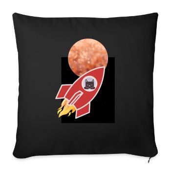 Space Cat - Housse de coussin décorative 45 x 45 cm - noir - Devant