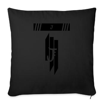 J - Sofakissenbezug 45 x 45 cm - Schwarz - Vorne