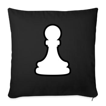 White Bauer Figure - Housse de coussin décorative 45 x 45 cm - noir - Devant