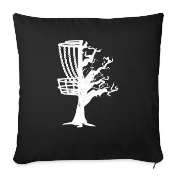 Disc Golf Tree Gift Frisbee Cadeaux Golfing Hobby - Housse de coussin décorative 45 x 45 cm - noir - Devant