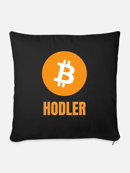 Bitcoin Hodler Crypto - Sofakissenbezug 45 x 45 cm - Schwarz