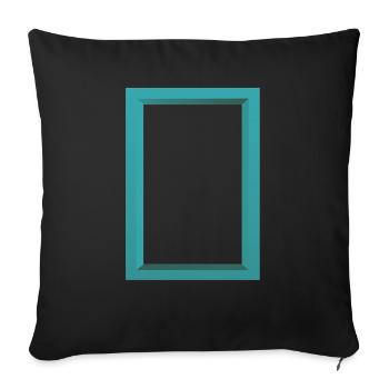 Bilderrahmen - Sofakissenbezug 45 x 45 cm - Schwarz - Vorne